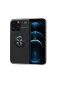 Newface Apple iPhone 13 Pro Kılıf Range Yüzüklü Silikon - Siyah