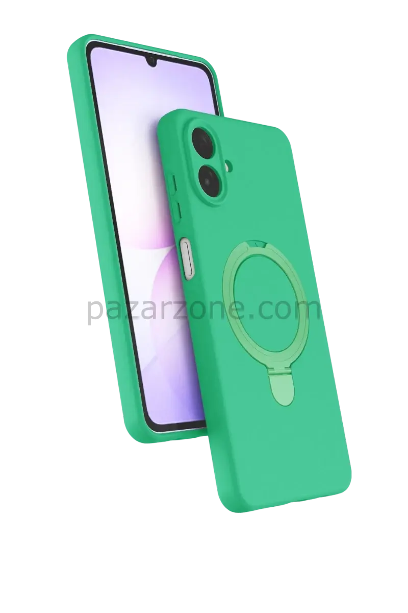 Newface Samsung Galaxy A07 4G Regal Magsafe Standlı Kapak - Yeşil