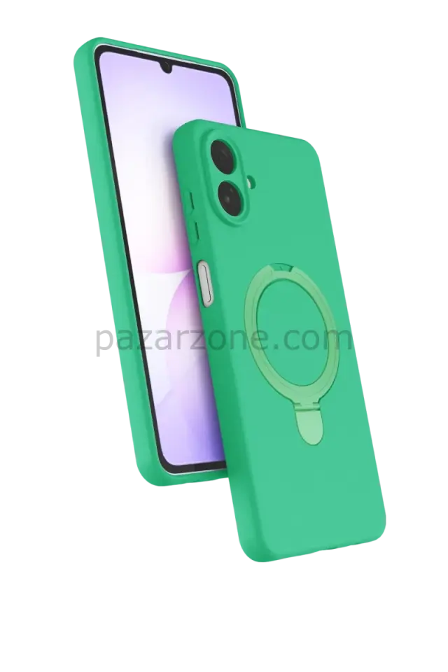 Newface Samsung Galaxy A07 4G Regal Magsafe Standlı Kapak - Yeşil