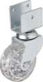 Hts 328 - 50x20 Mm Şeffaf Makaralı Kısa U Tablalı Teker 4 Adet