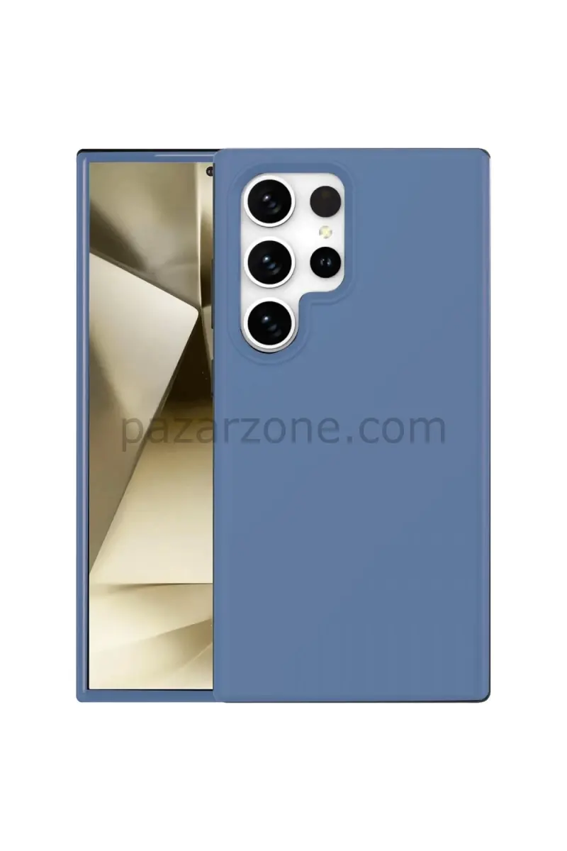 Newface Samsung Galaxy S24 Ultra Kılıf First Silikon - Mavi