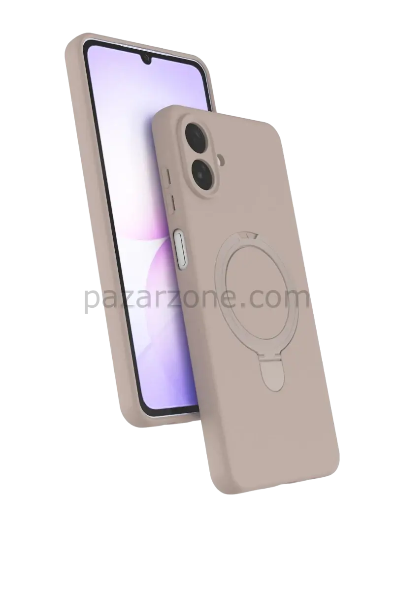 Newface Samsung Galaxy A07 4G Regal Magsafe Standlı Kapak - Çöl Titanyum