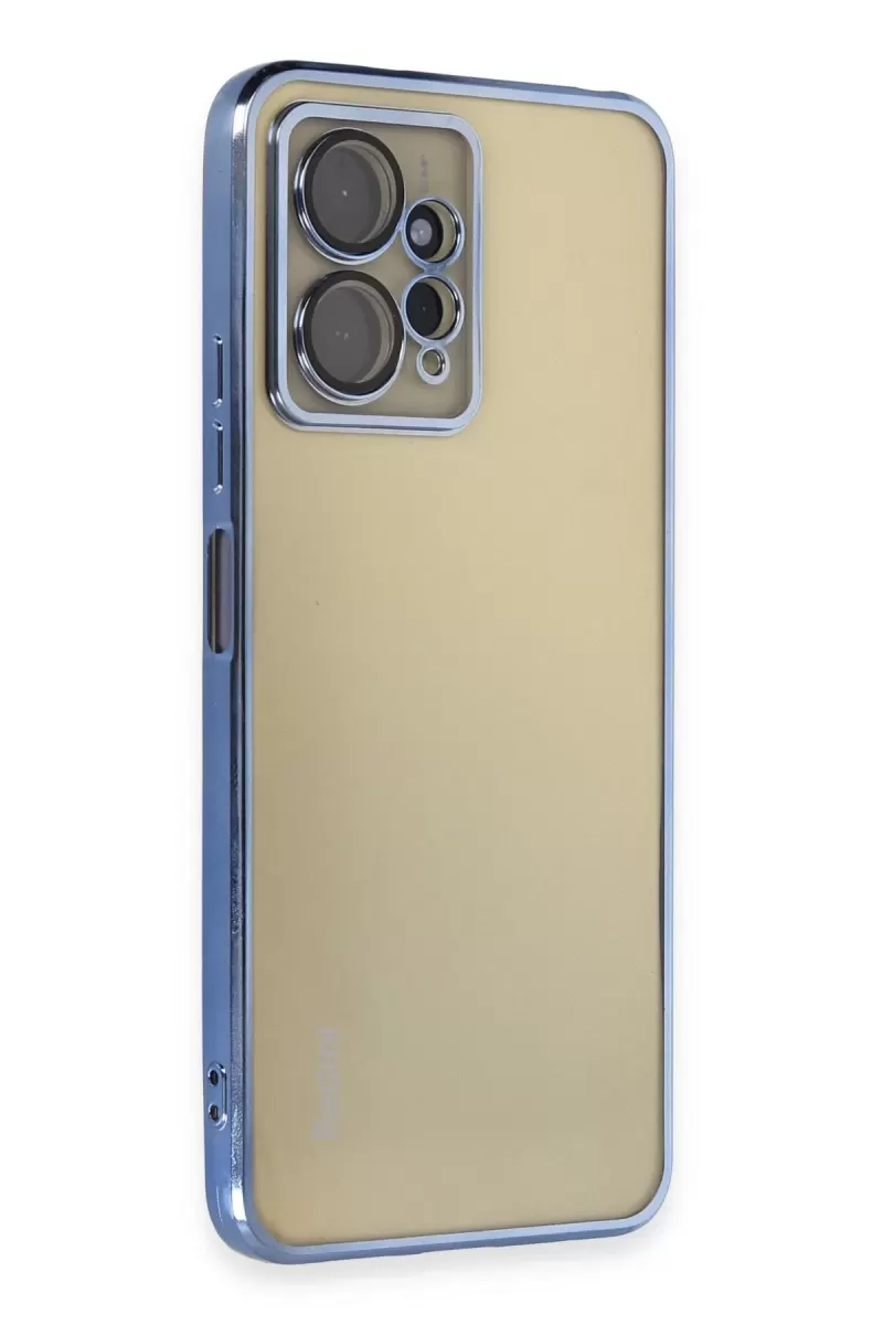 Newface Xiaomi Redmi Note 12 4G Kılıf Razer Lensli Silikon - Açık Mavi
