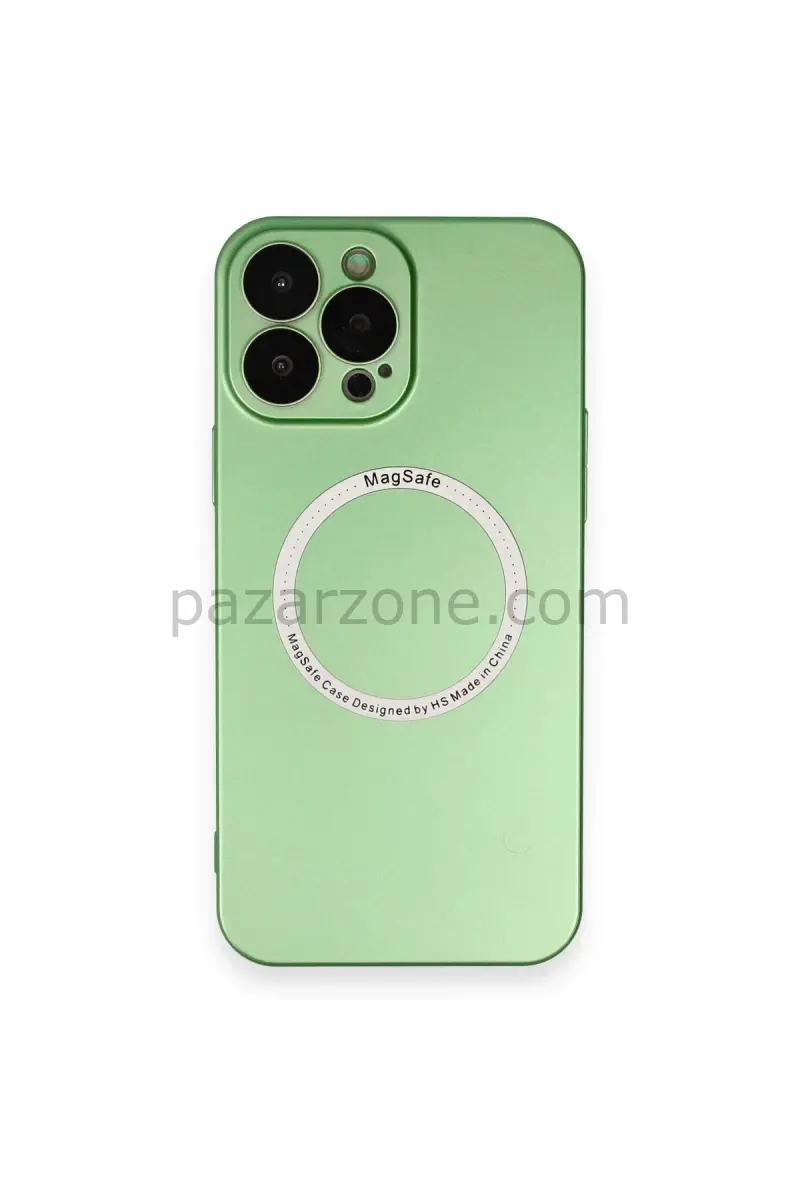 Newface Apple iPhone 13 Pro Kılıf Jack Magneticsafe Lens Silikon - Yeşil