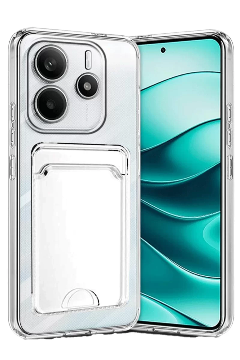 Newface Xiaomi Redmi Note 14 4G Kılıf Kart Şeffaf Silikon - Şeffaf
