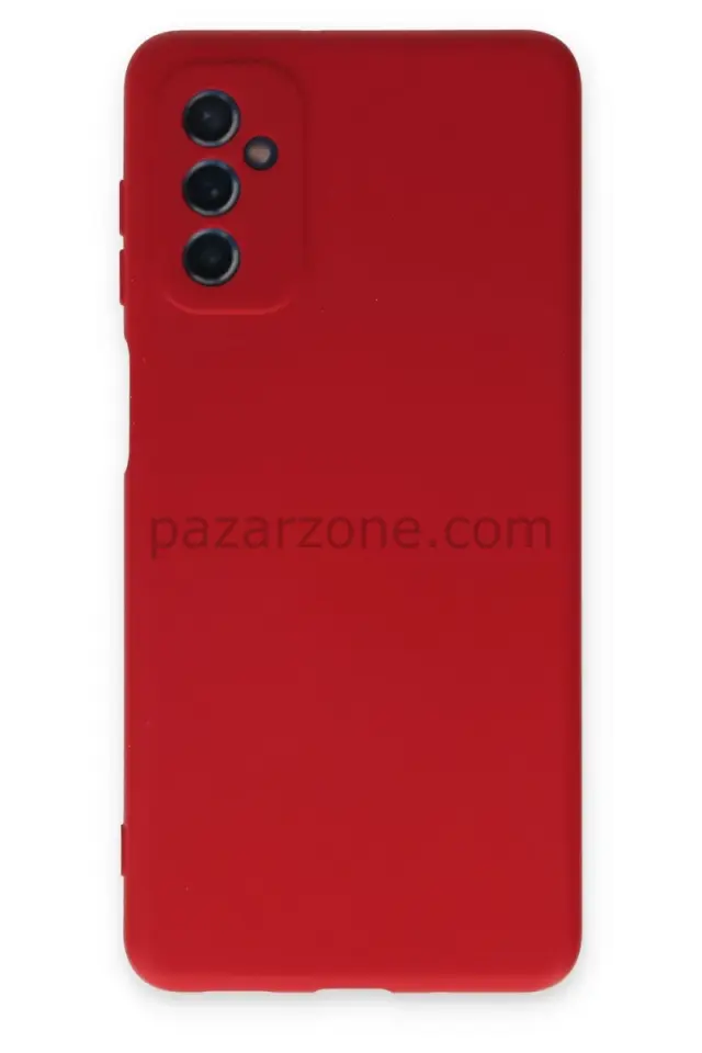 Newface Samsung Galaxy M52 5G Kılıf Nano içi Kadife Silikon - Kırmızı