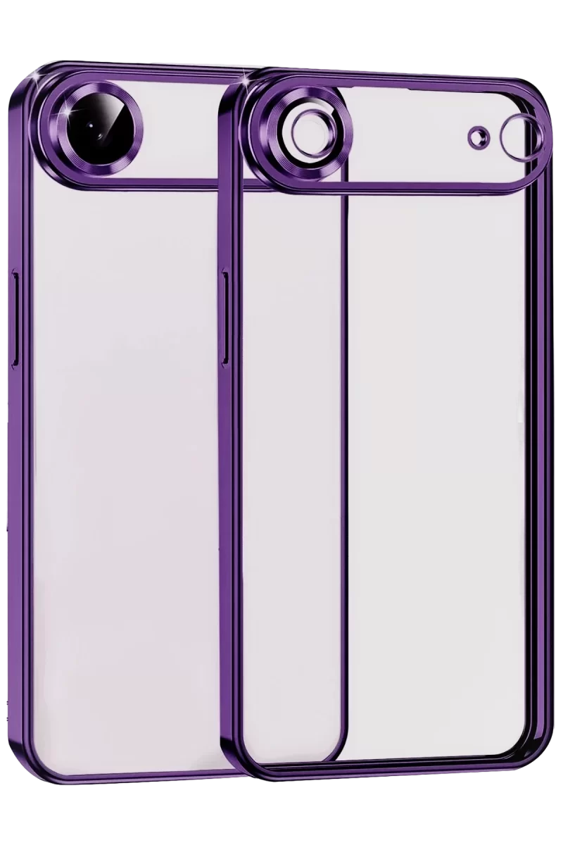 Newface Apple iPhone 17 Air Razer Lensli Silikon - Açık Mor