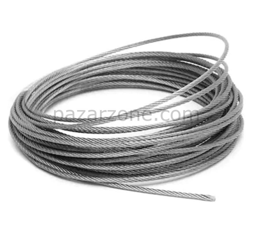 Ennalbur Çelik Halat 6 mm 10 Metre (6X12+7 K.ÖZ)