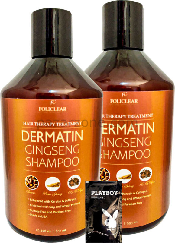 Policlear Dermatin Shampoo Ginsengli Özel Bakım Şampuanı 500 ml x 2 adet + Jel