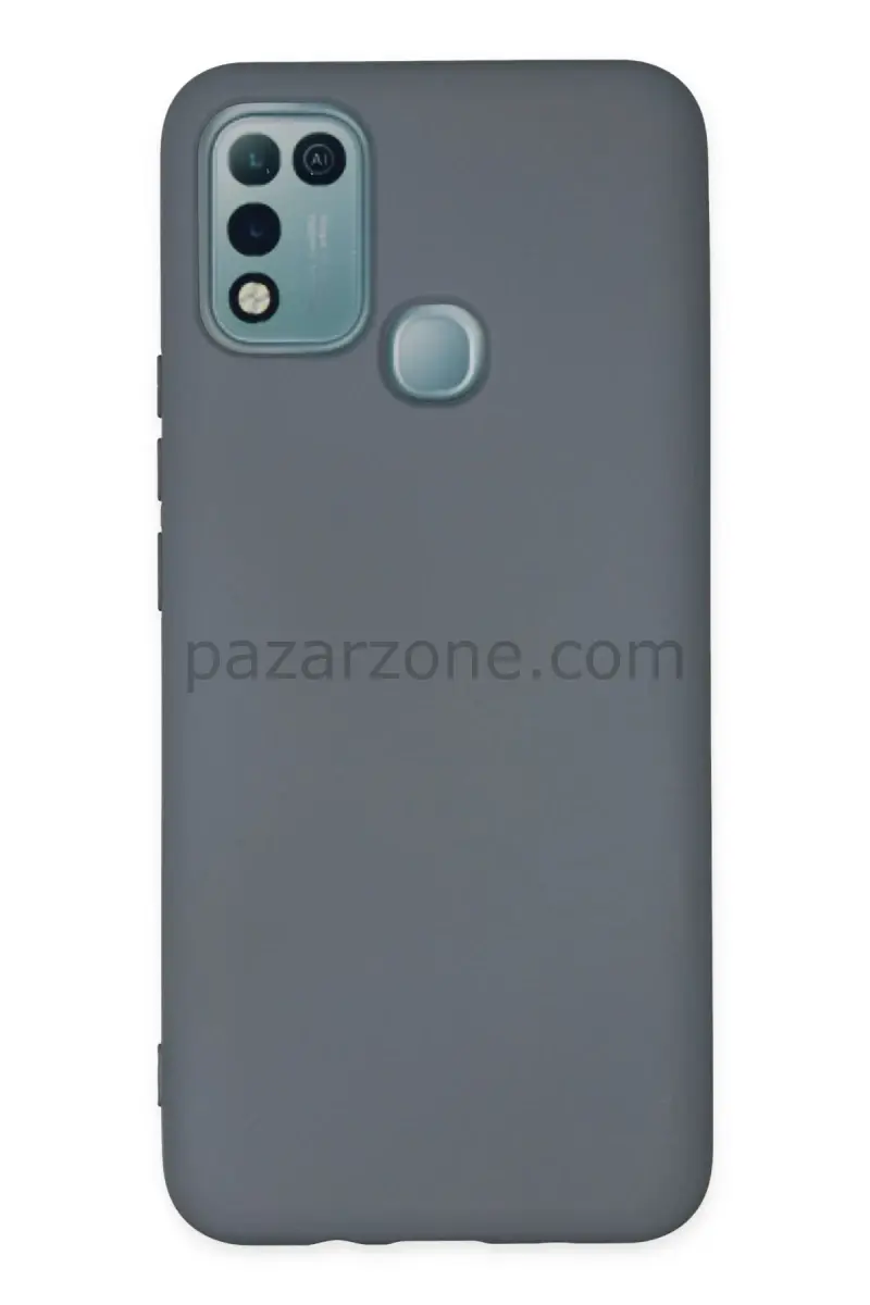 Newface İnfinix Hot 10 Play Kılıf Nano içi Kadife Silikon - Gri