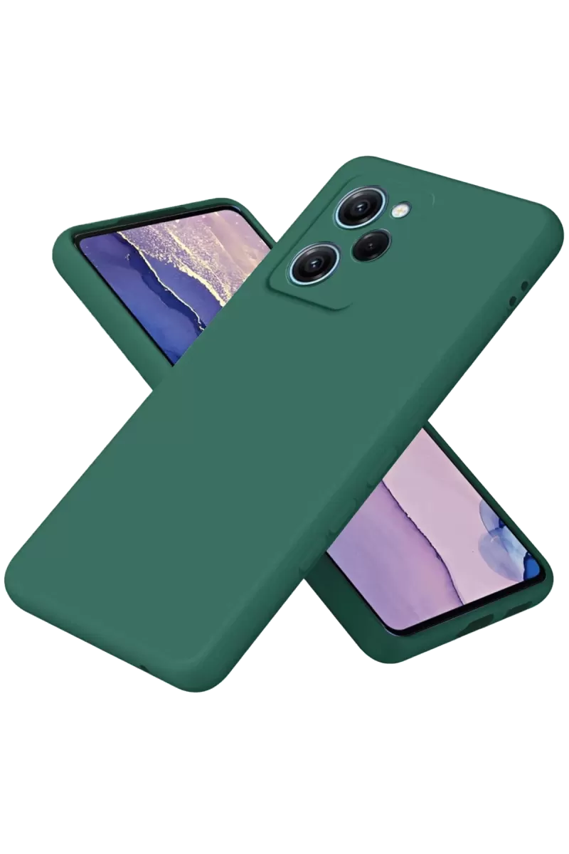 Newface Xiaomi Poco X5 Pro 5G Nano içi Kadife Silikon - Koyu Yeşil