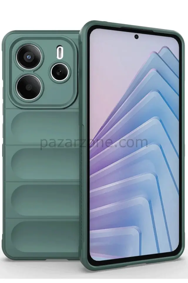Newface Xiaomi Redmi Note 14 4G Kılıf Optimum Silikon - Koyu Yeşil