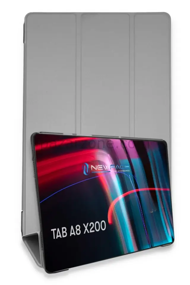 Newface Samsung Galaxy X200 Tab A8 10.5 Kılıf Tablet Smart Kılıf - Gri