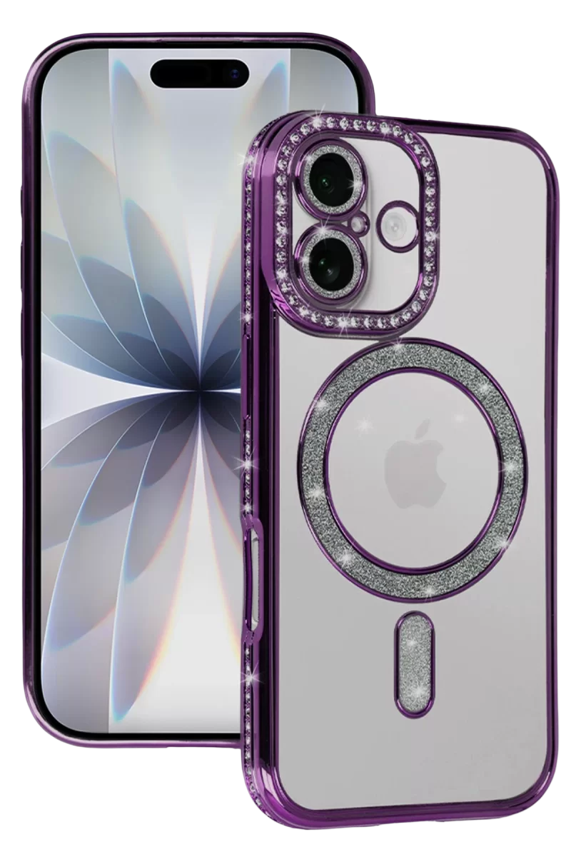 Newface Apple iPhone 17 Joke Simli Magneticsafe Kılıf - Derin Mor
