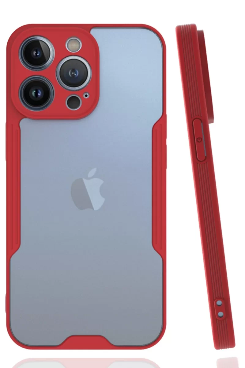 Newface Apple iPhone 14 Pro Kılıf Platin Silikon - Kırmızı