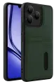 Newface Realme Note 50 4G Kılıf Sara Kartvizitli Deri Kılıf - Koyu Yeşil