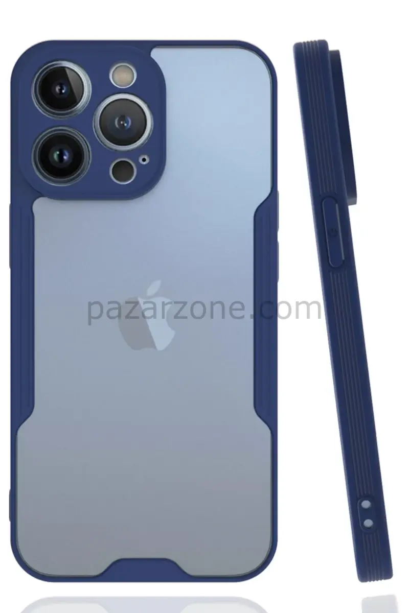 Newface Apple iPhone 14 Pro Kılıf Platin Silikon - Lacivert