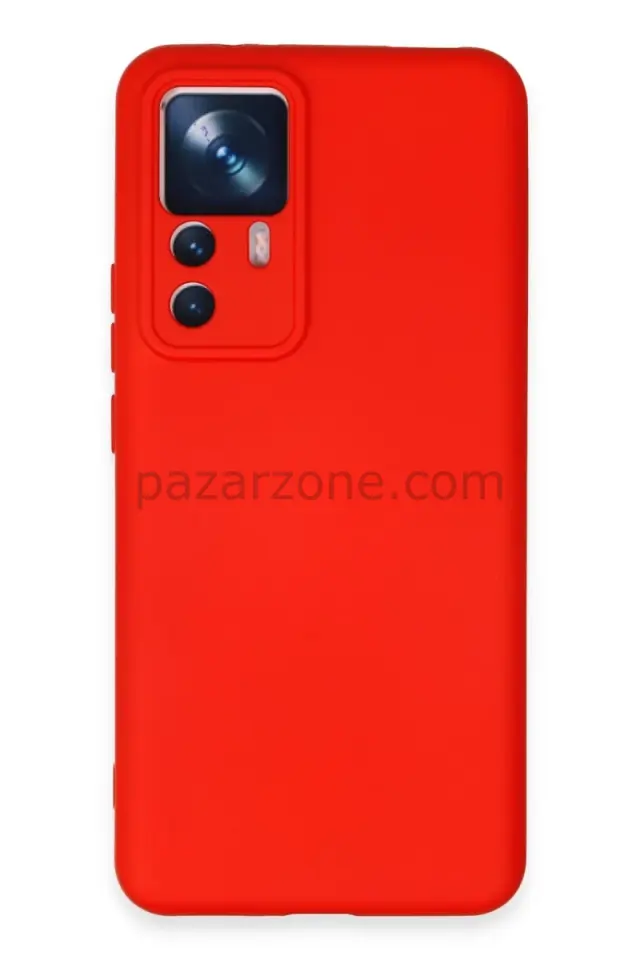 Newface Xiaomi Mi 12T Pro Kılıf Nano içi Kadife Silikon - Kırmızı