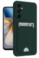 Newface Samsung Galaxy M15 Kelvin Kartvizitli Silikon - Koyu Yeşil