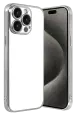 Newface Apple iPhone 15 Pro Max Razer Lensli Silikon - Gümüş
