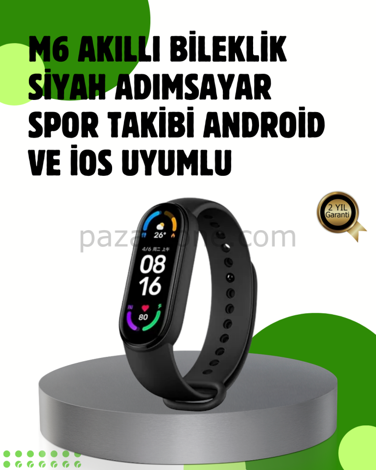 Bluetooth 5.0 Akıllı Bileklik – Kalp, Uyku ve Aktivite Takibi