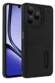 Newface Realme Note 50 4G Kılıf Sara Kartvizitli Deri Kılıf - Siyah