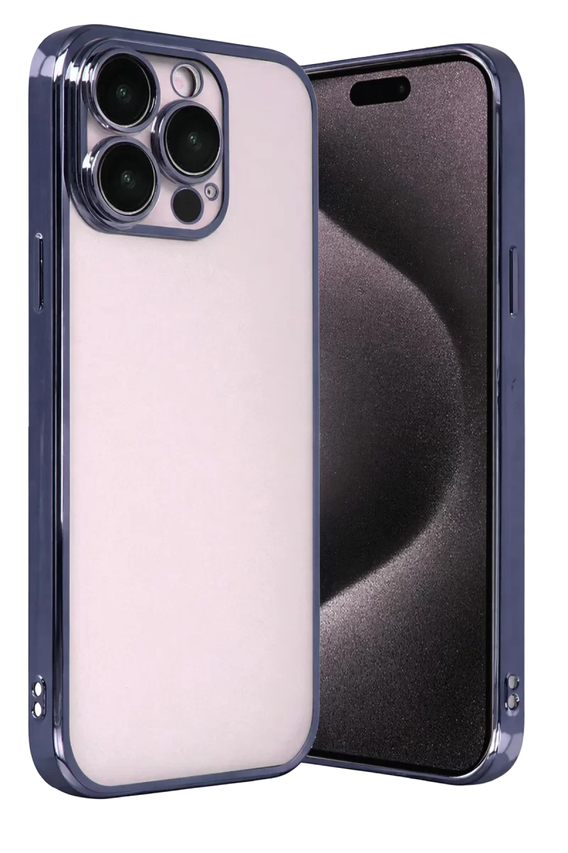 Newface Apple iPhone 15 Pro Max Razer Lensli Silikon - Lacivert