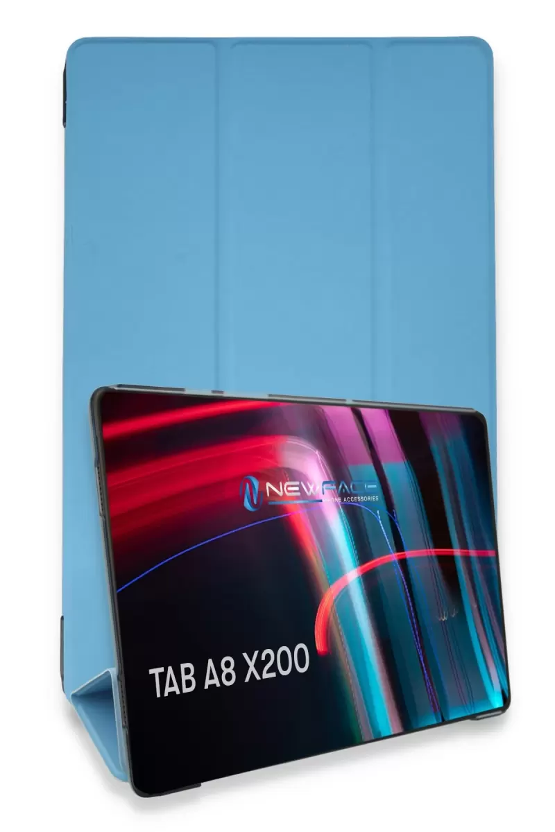 Newface Samsung Galaxy X200 Tab A8 10.5 Kılıf Tablet Smart Kılıf - Mavi