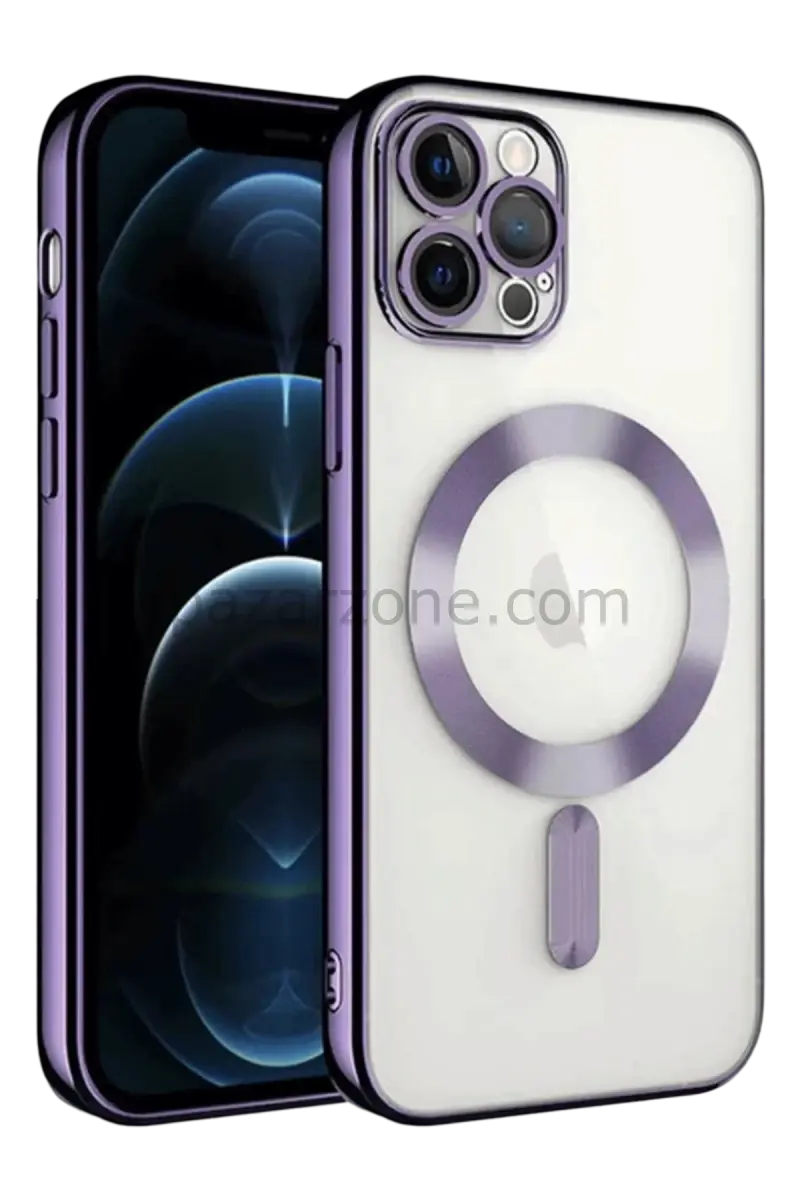 Newface Apple iPhone 13 Pro Kılıf Kross Magneticsafe Kapak - Mor