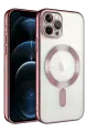 Newface Apple iPhone 13 Pro Kılıf Kross Magneticsafe Kapak - Rose