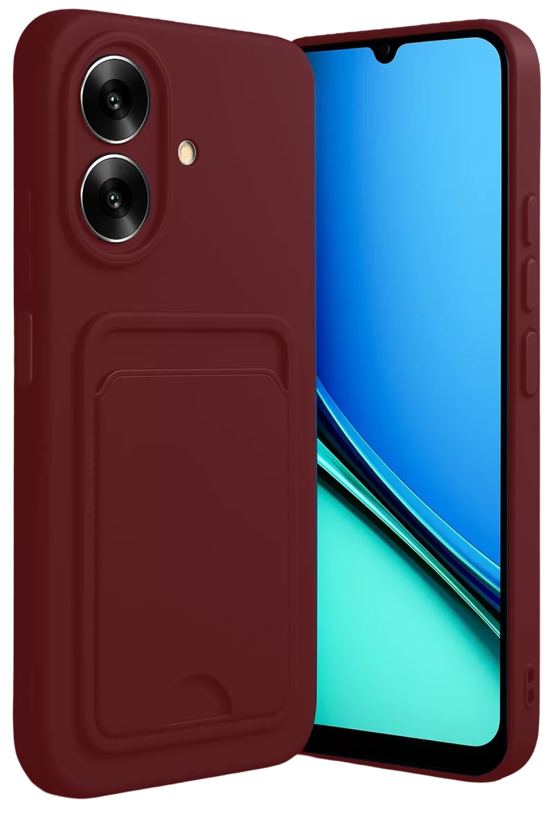 Newface Realme Note 60 Kelvin Kartvizitli Silikon - Bordo