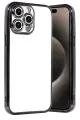 Newface Apple iPhone 15 Pro Max Razer Lensli Silikon - Siyah