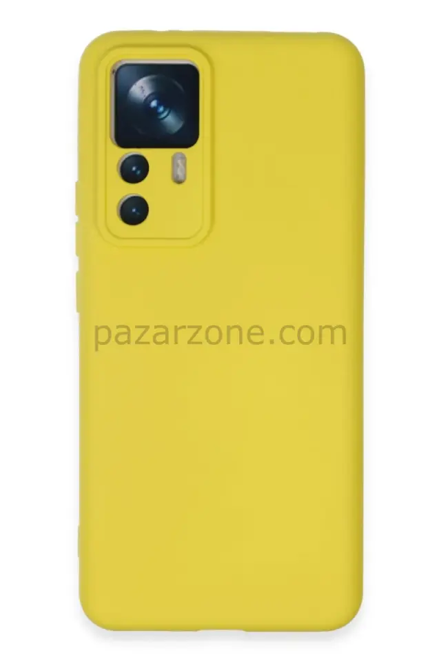 Newface Xiaomi Mi 12T Pro Kılıf Nano içi Kadife Silikon - Sarı