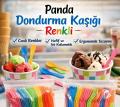 Panda Dondurma Kaşığı Renkli