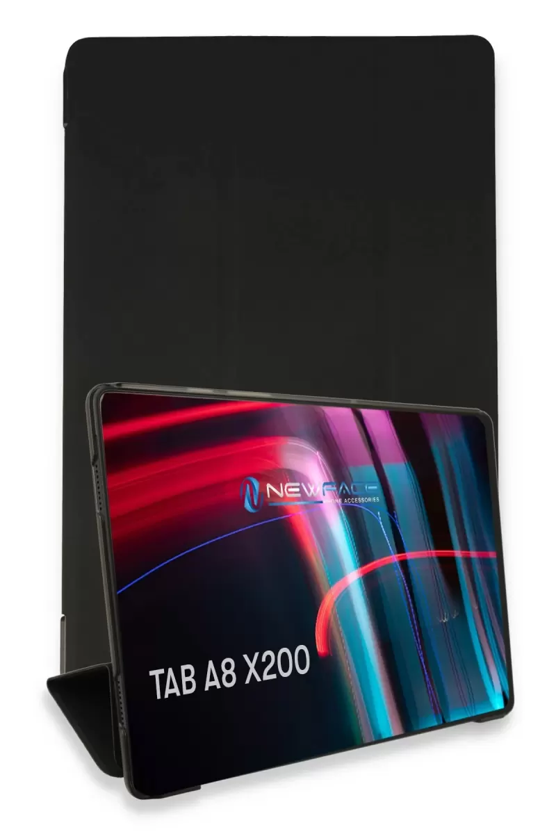 Newface Samsung Galaxy X200 Tab A8 10.5 Kılıf Tablet Smart Kılıf - Siyah