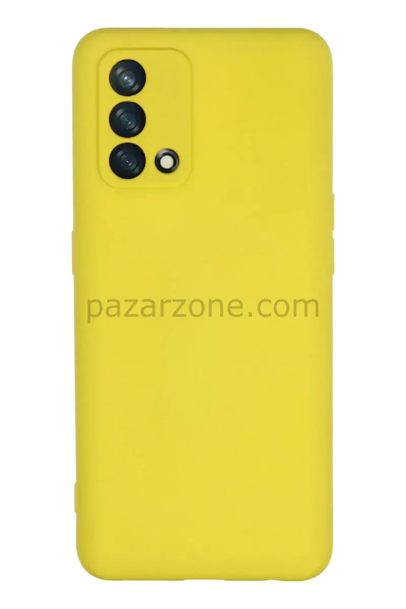 Newface Oppo A74 4G Kılıf Nano içi Kadife Silikon - Sarı