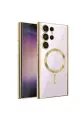 Newface Samsung Galaxy S24 Ultra Kılıf Kross Magneticsafe Kapak - Gold