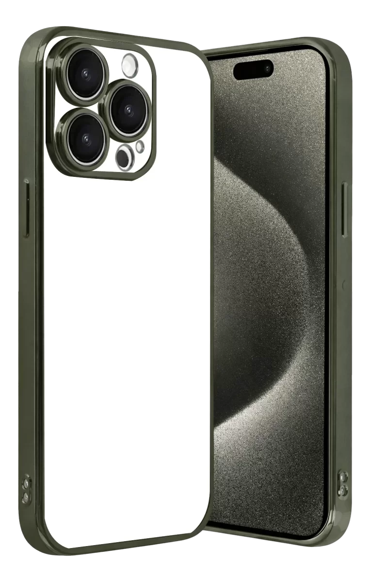 Newface Apple iPhone 15 Pro Max Razer Lensli Silikon - Yeşil