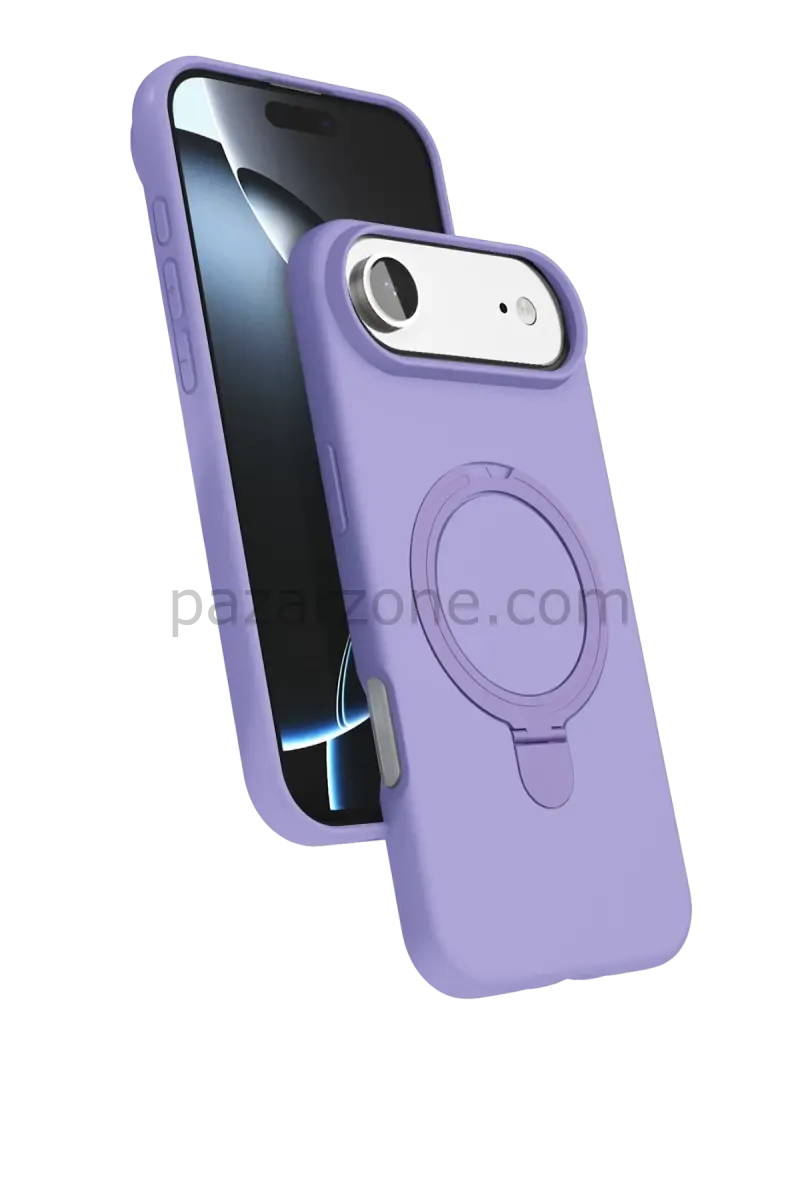 Newface Apple iPhone 17 Air Regal Magsafe Standlı Kapak - Lila