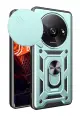 Newface Xiaomi Redmi A3 4G Kılıf Pars Lens Yüzüklü Silikon - Yeşil