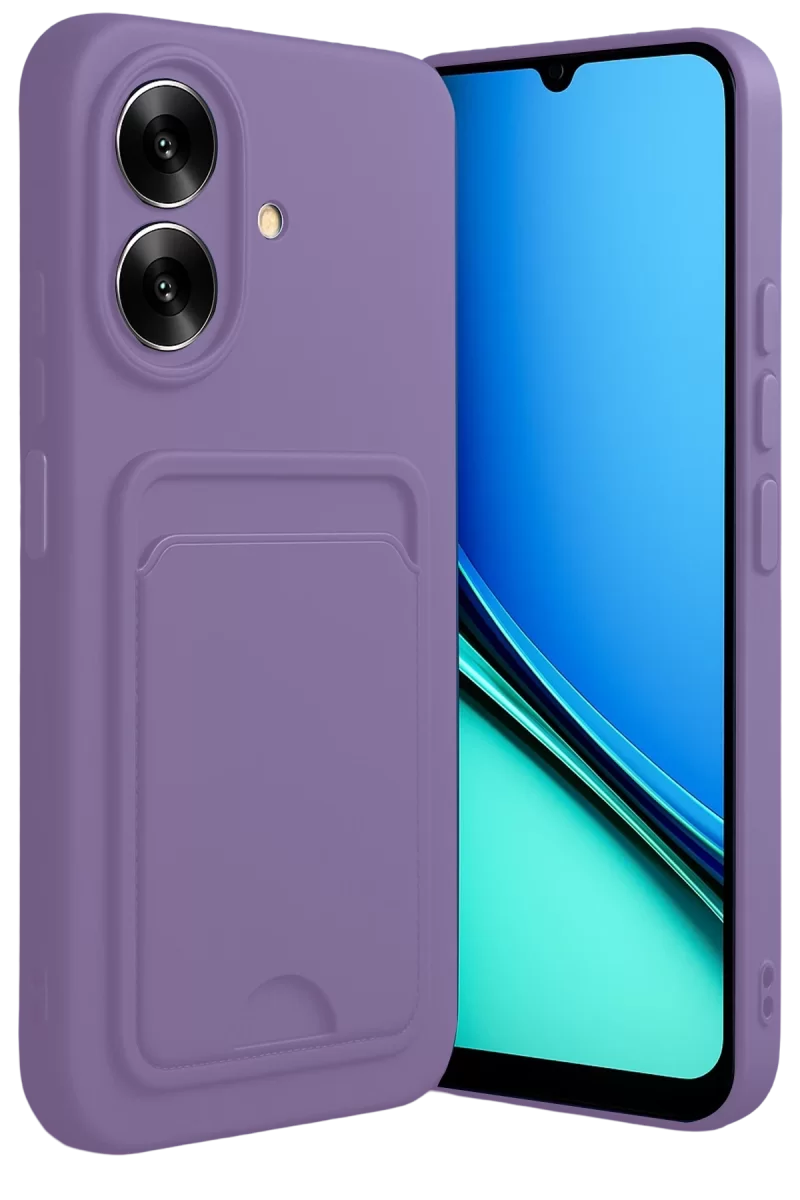 Newface Realme Note 60 Kelvin Kartvizitli Silikon - Lila