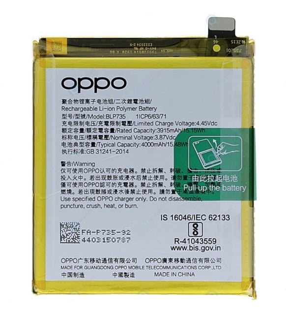 Oppo Reno Z2-2Z Batarya Pil (BLP737)