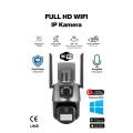 3 MP + 3 MP Çift Lens Wi-Fi TF Kart Girişli Güvenlik Kamerası