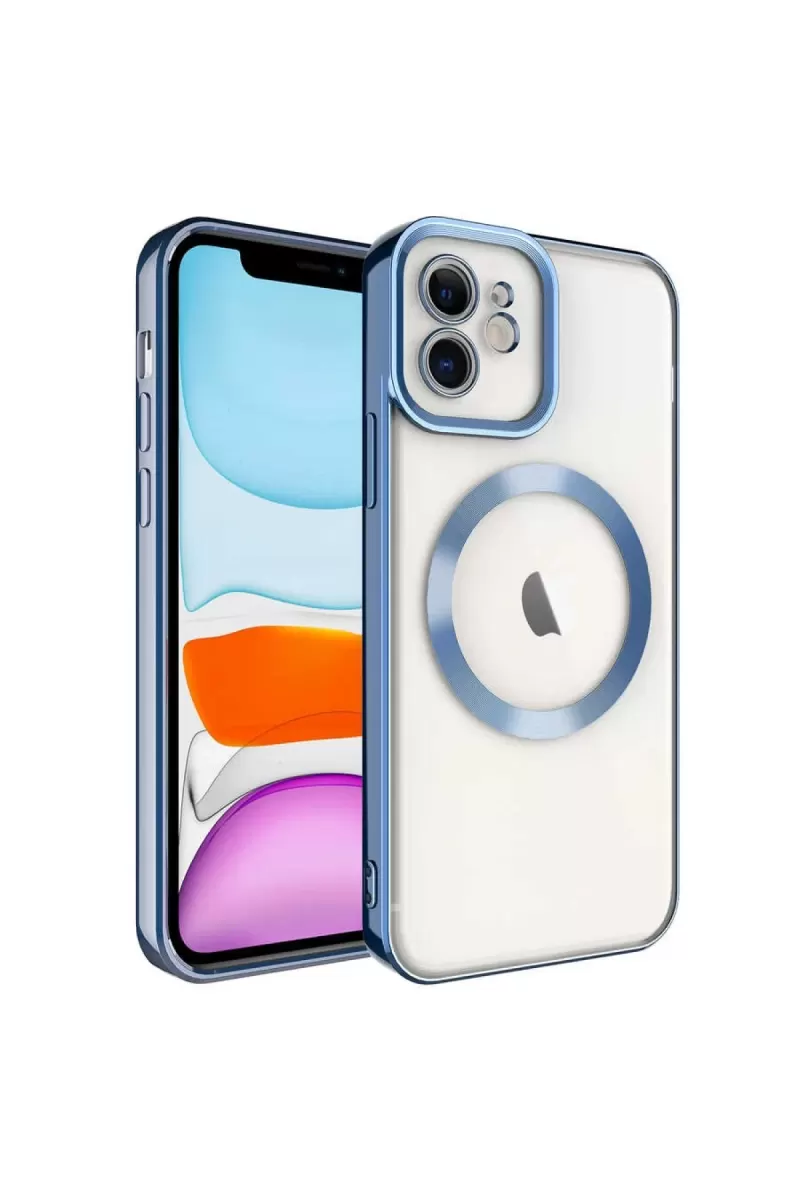 Newface Apple iPhone 12 Kılıf Kross Magneticsafe Kapak - Sierra Blue