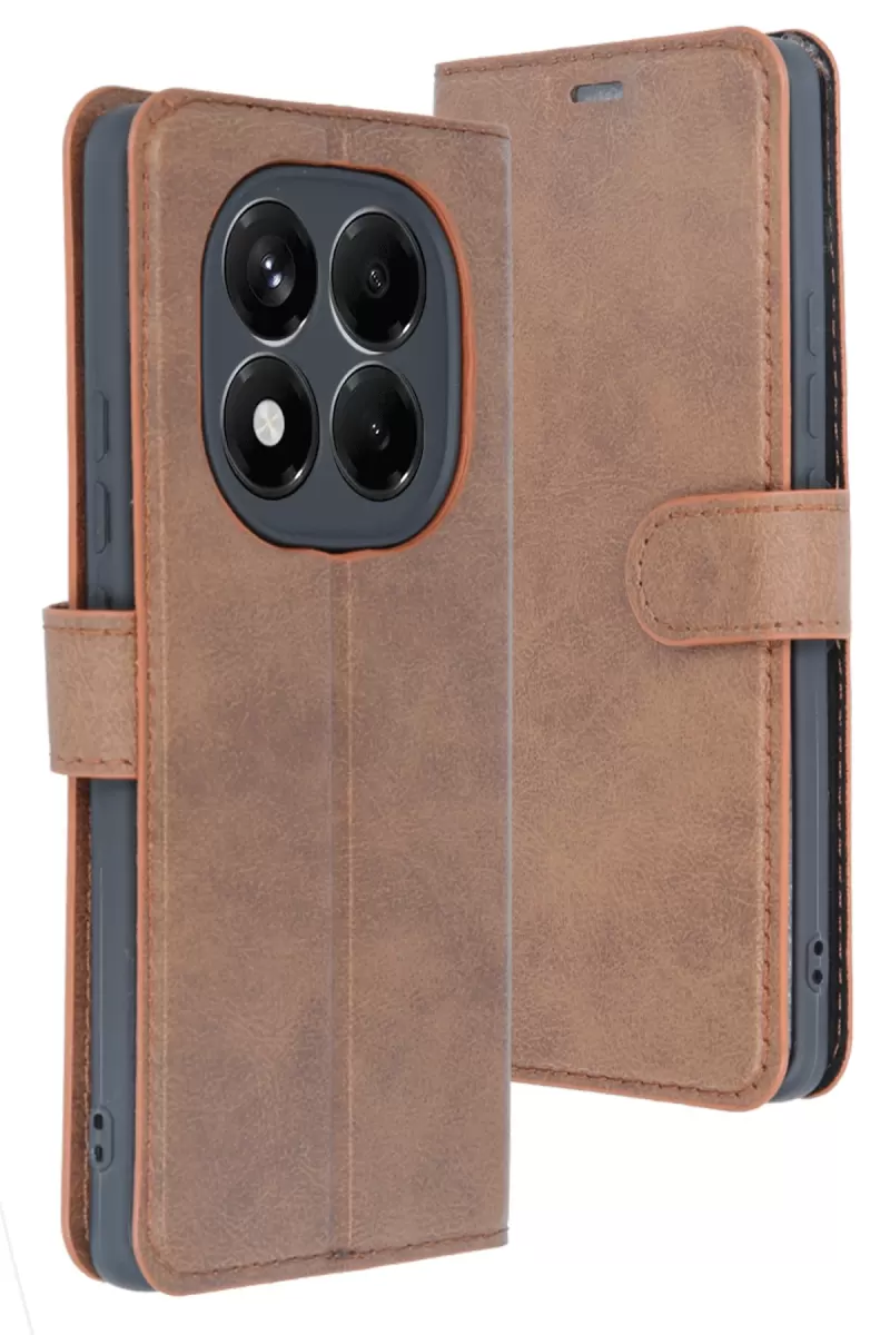 Newface Xiaomi Redmi Note 14 4G Kılıf Trend S Plus Kapaklı Kılıf - Taba