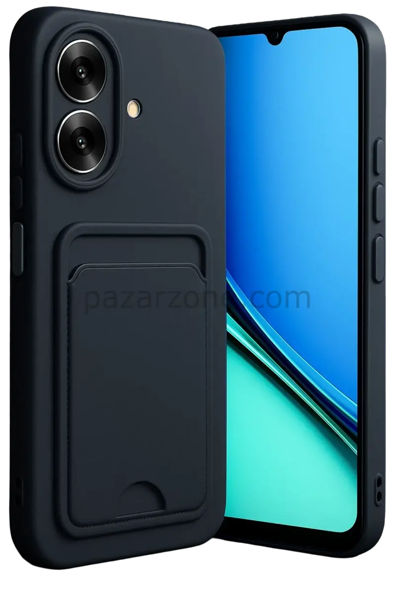 Newface Realme Note 60 Kelvin Kartvizitli Silikon - Siyah