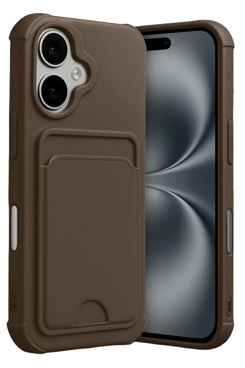 Newface Apple iPhone 17 Kelvin Kartvizitli Silikon - Kahverengi