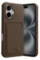 Newface Apple iPhone 17 Kelvin Kartvizitli Silikon - Kahverengi