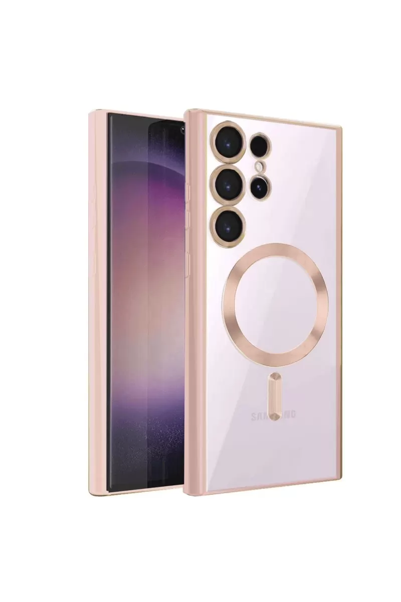 Newface Samsung Galaxy S24 Ultra Kılıf Kross Magneticsafe Kapak - Rose