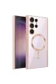 Newface Samsung Galaxy S24 Ultra Kılıf Kross Magneticsafe Kapak - Rose